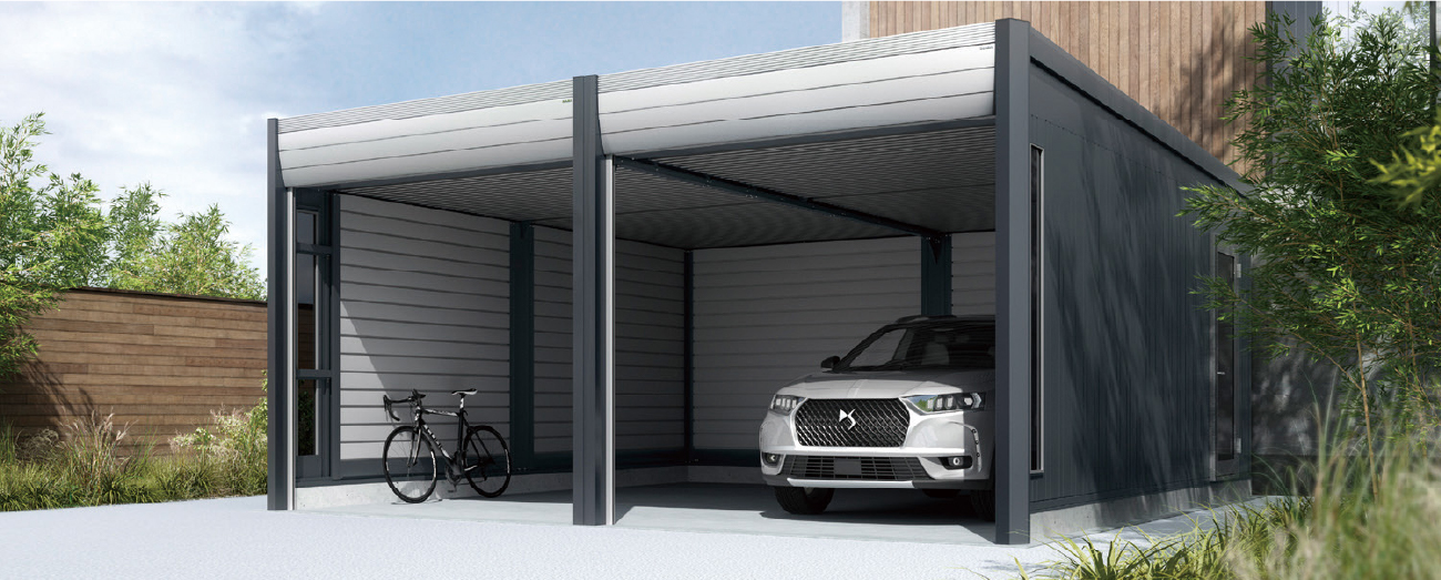 ガレージの外観