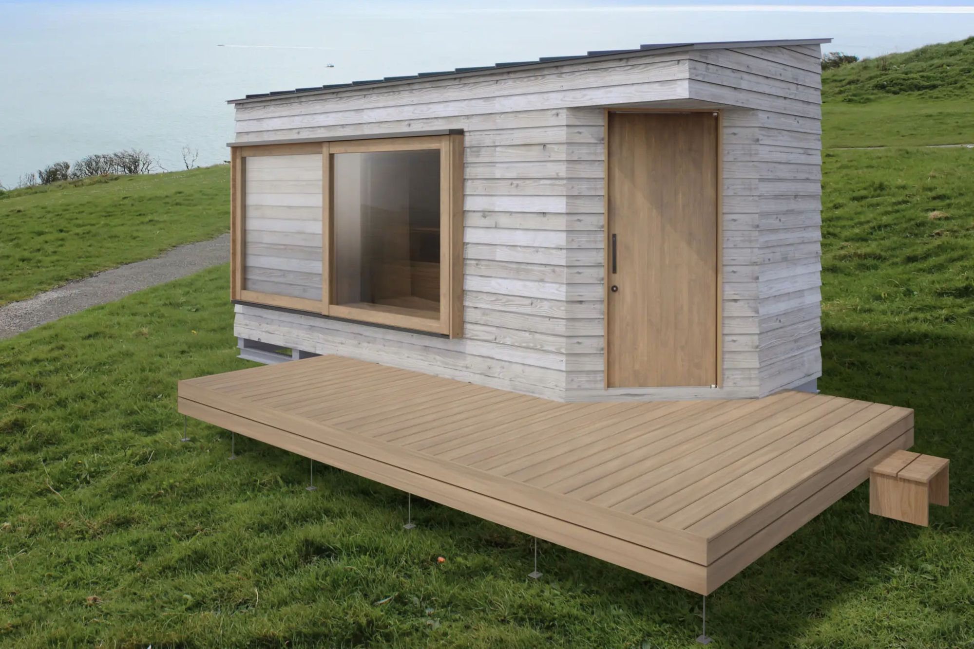 トレーラーハウス 小屋 動かせる コダマベース　Kodamabase 別荘 サウナ コテージ アトリエ ショップ 浴槽付きサウナ 事務所 サロン 敷地内別居