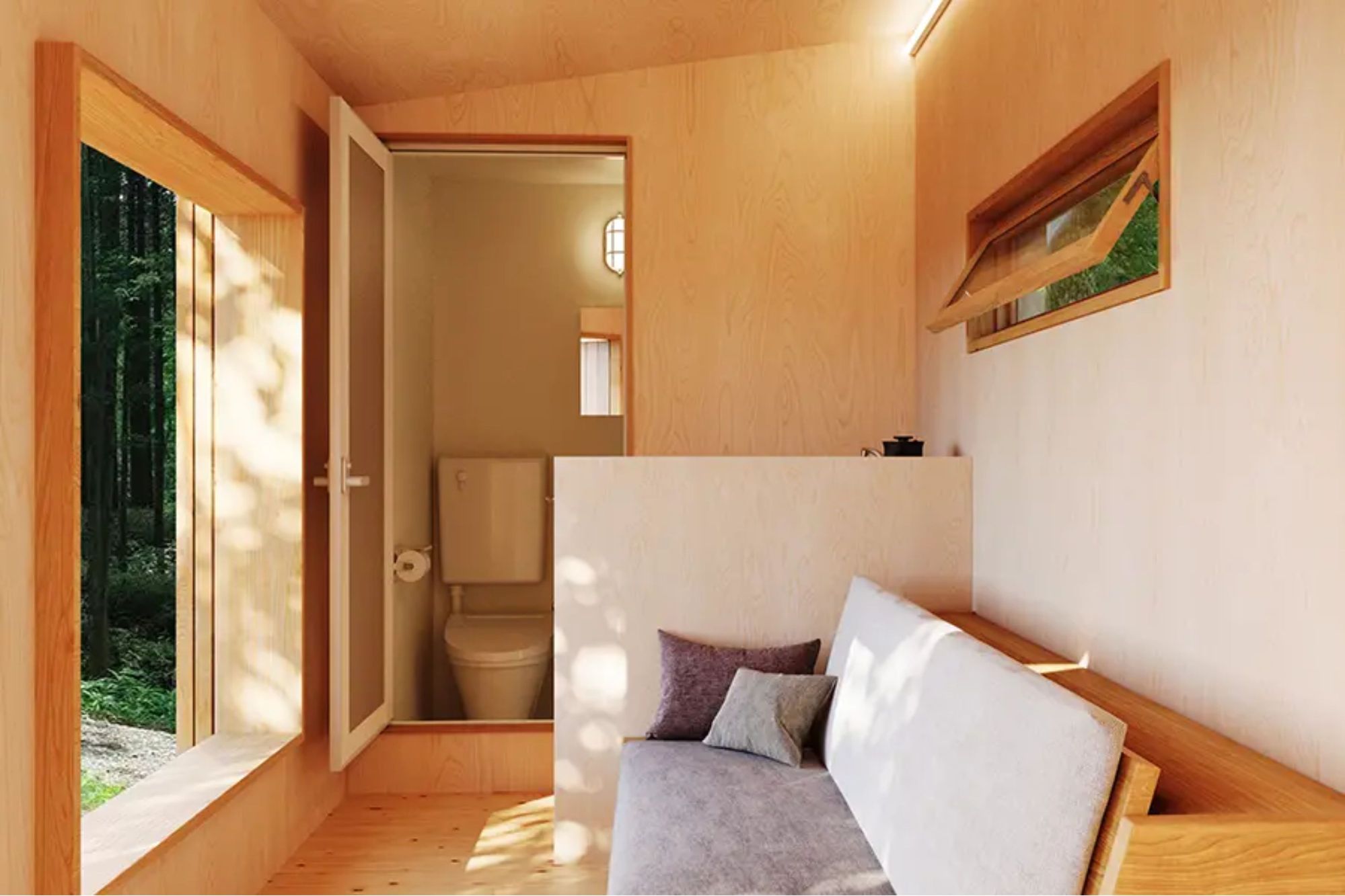 トレーラーハウス 小屋 動かせる コダマベース　Kodamabase 別荘 サウナ コテージ アトリエ ショップ 浴槽付きサウナ 事務所 サロン 敷地内別居