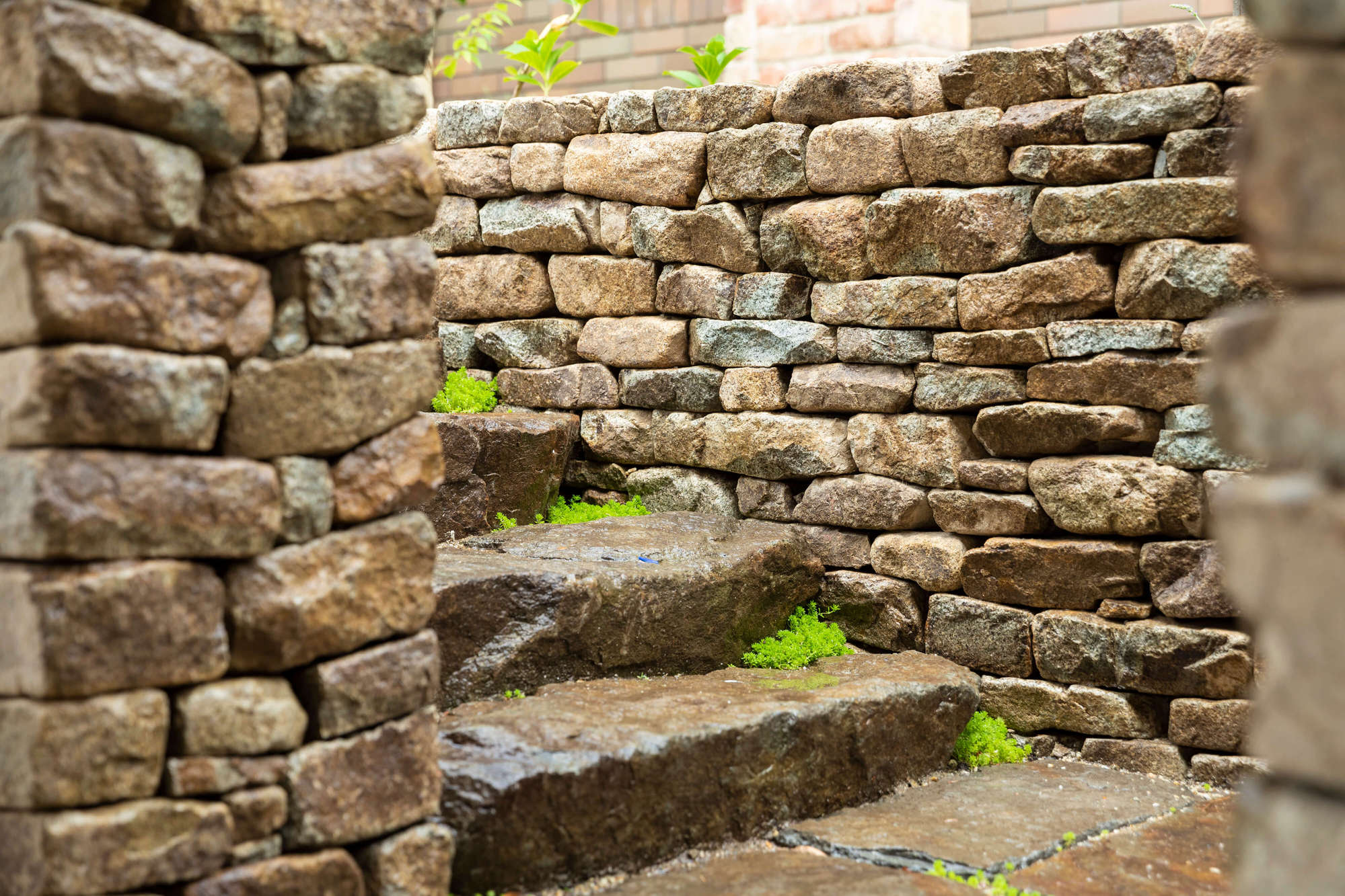 吉良石　ステップ　階段　アプローチ　自然石