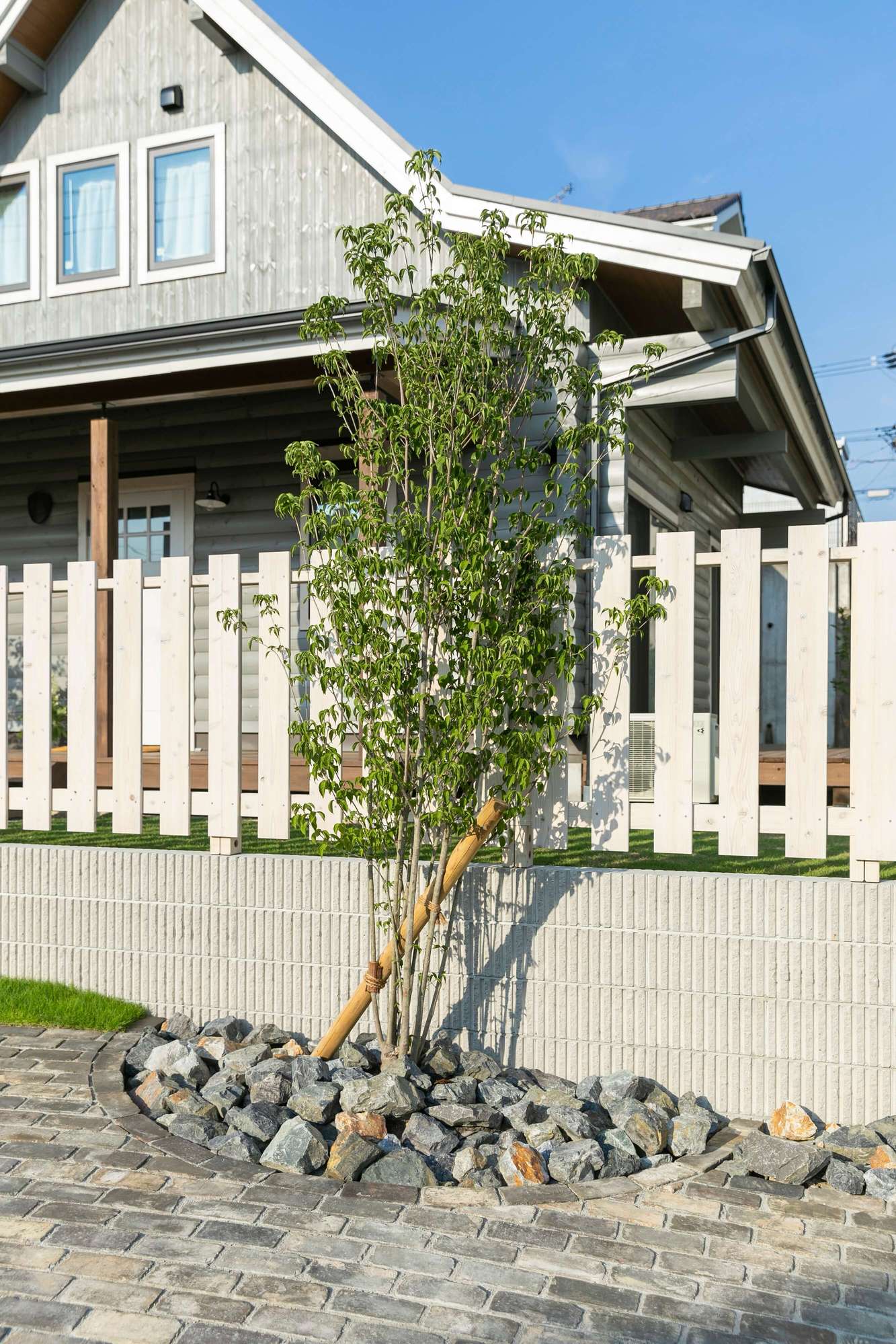 アールシーコア ナチュラル 古煉瓦 植栽 木製フェンス