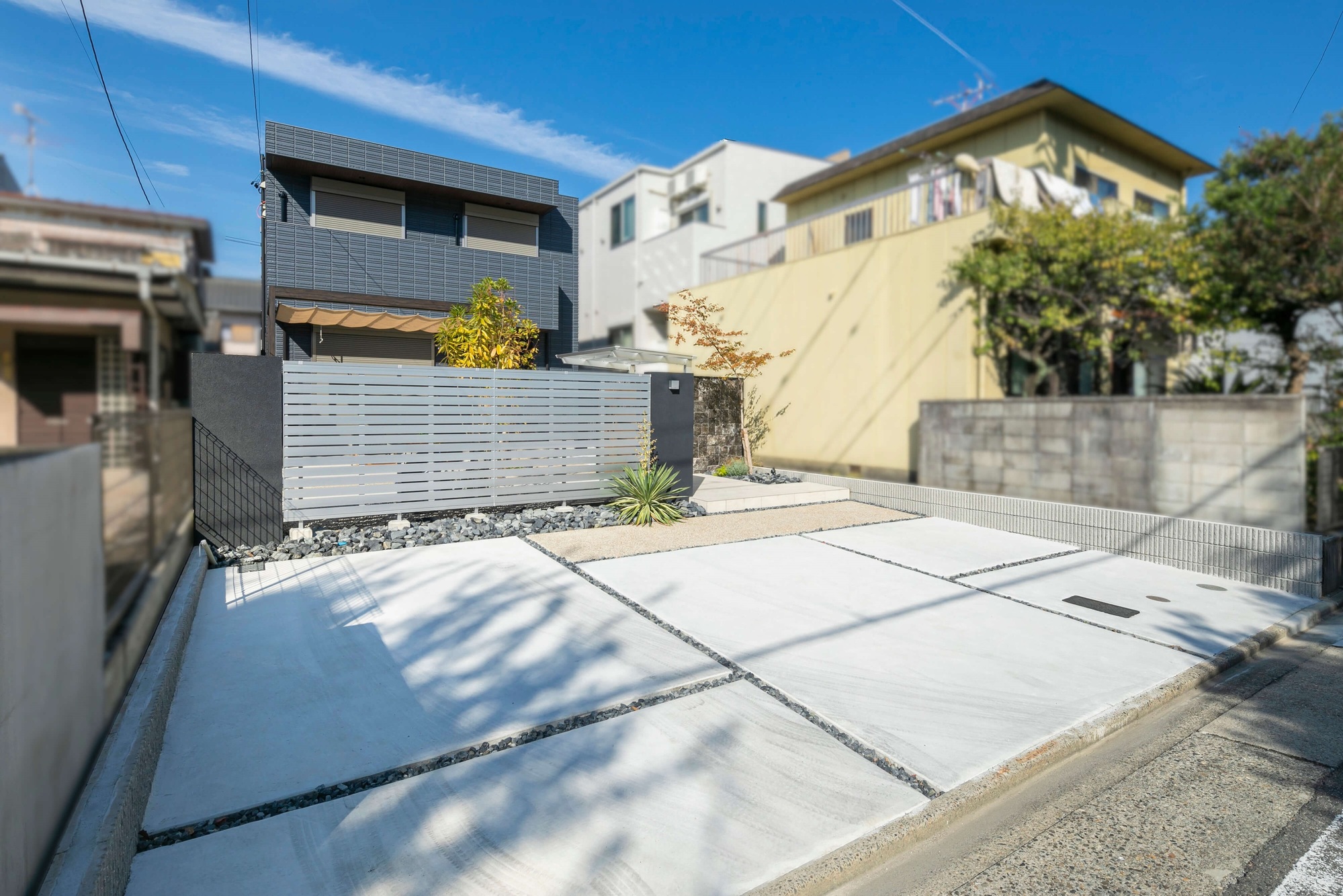 旭化成ホームズ ヘーベルハウス 新築外構 かっこいい モダン ガーデンデザイン 名古屋市 愛知県 おしゃれ