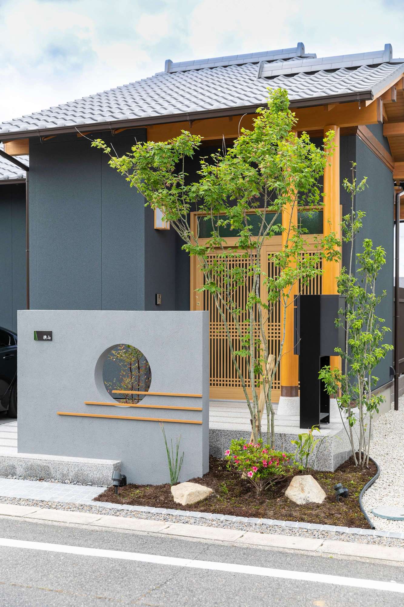 愛知県 刈谷市 和風 平屋 新築 新築外構 坪庭 和モダン おしゃれ かっこいい デザイン