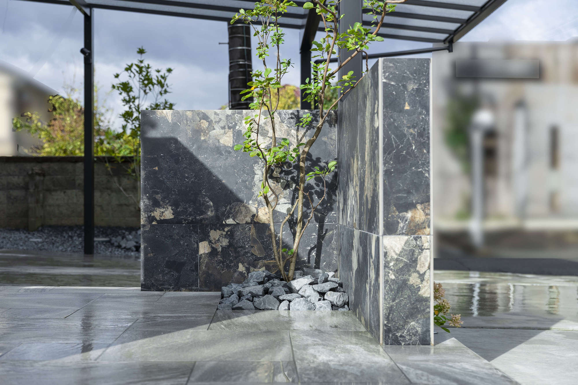 愛知県 名古屋市 一宮市 新築外構 おしゃれ かっこいい ドライガーデン タイル 高級感 住友林業