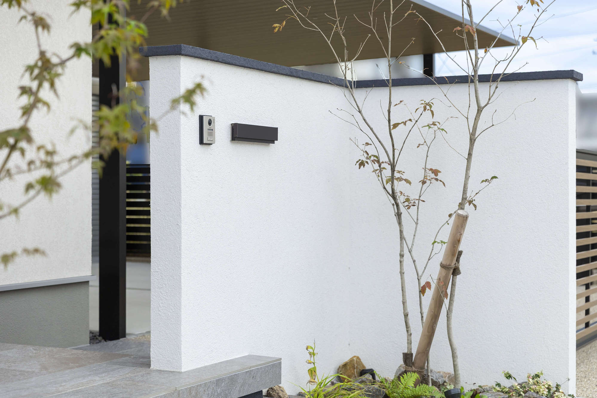 住友林業 新築外構 エクステリア 外構 デザイン ガーデンデザイン おしゃれ かっこいい ナチュラルモダン カーポート カーゲート 愛知県 名古屋市