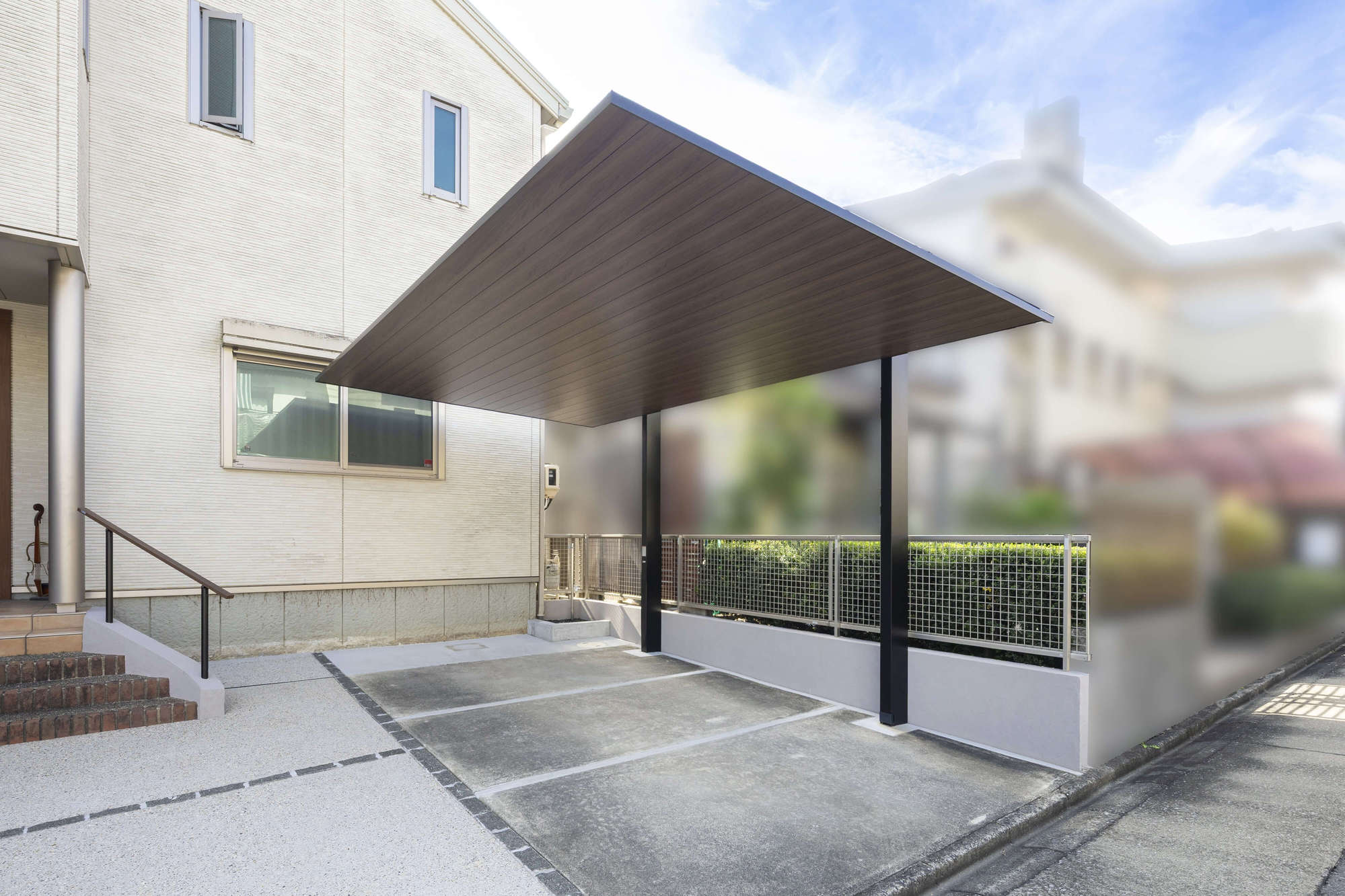 愛知県 名古屋市 外構 エクステリア リフォーム 駐車場 増設  スロープ 剪定 おしゃれ バリアフリー