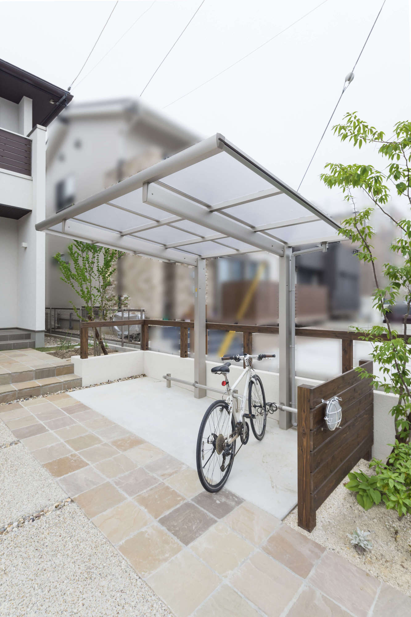 おしゃれな自転車置き場　サイクルポート　