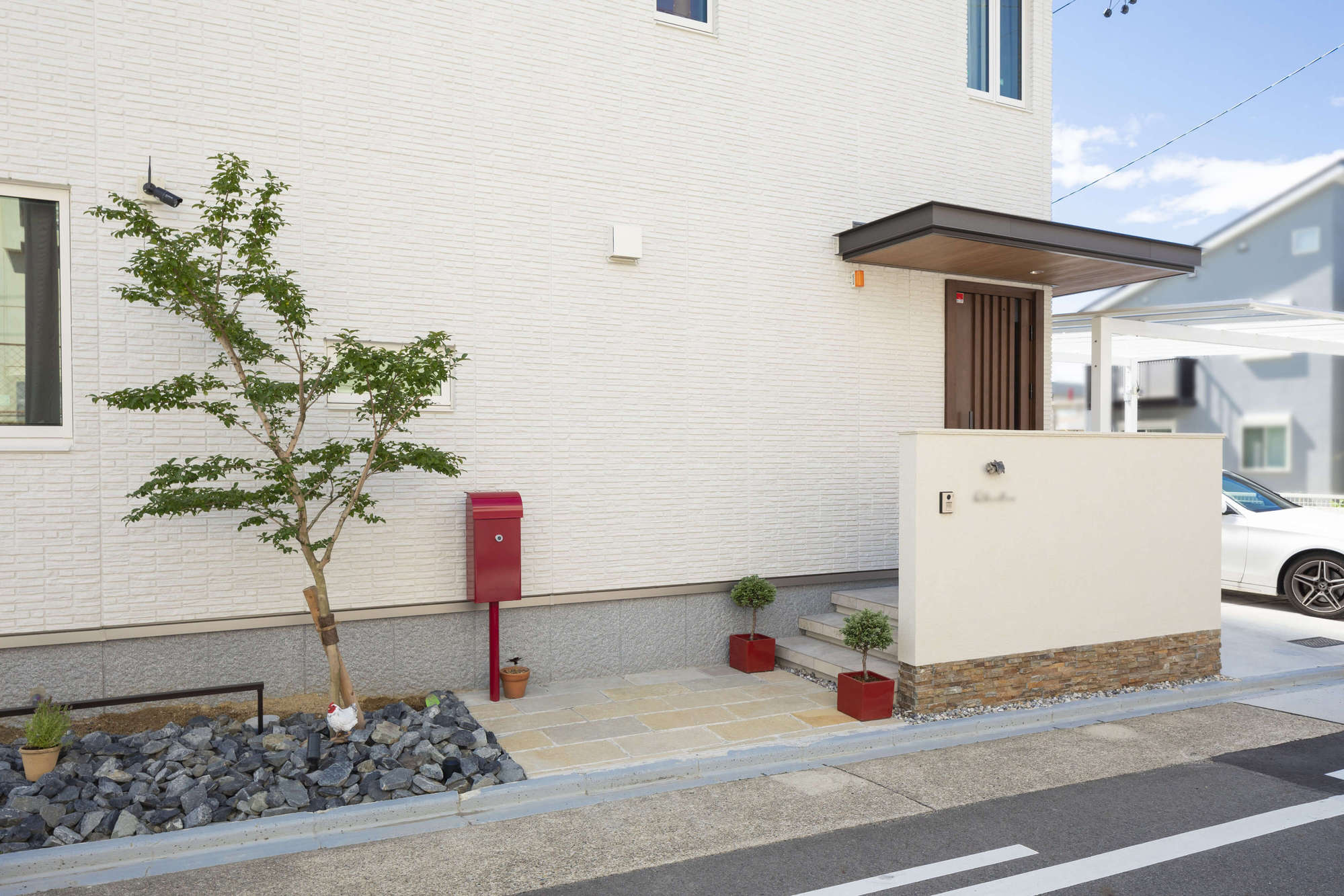新築外構 積水ハウス かわいい フィールII ポスト　愛知県