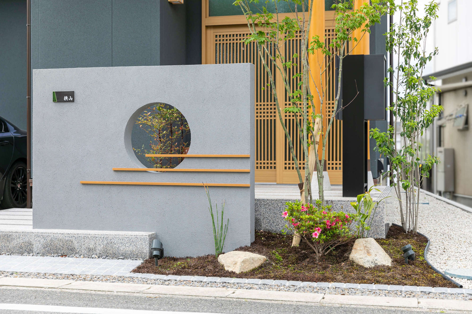 愛知県 刈谷市 和風 平屋 新築 新築外構 坪庭 和モダン おしゃれ かっこいい デザイン