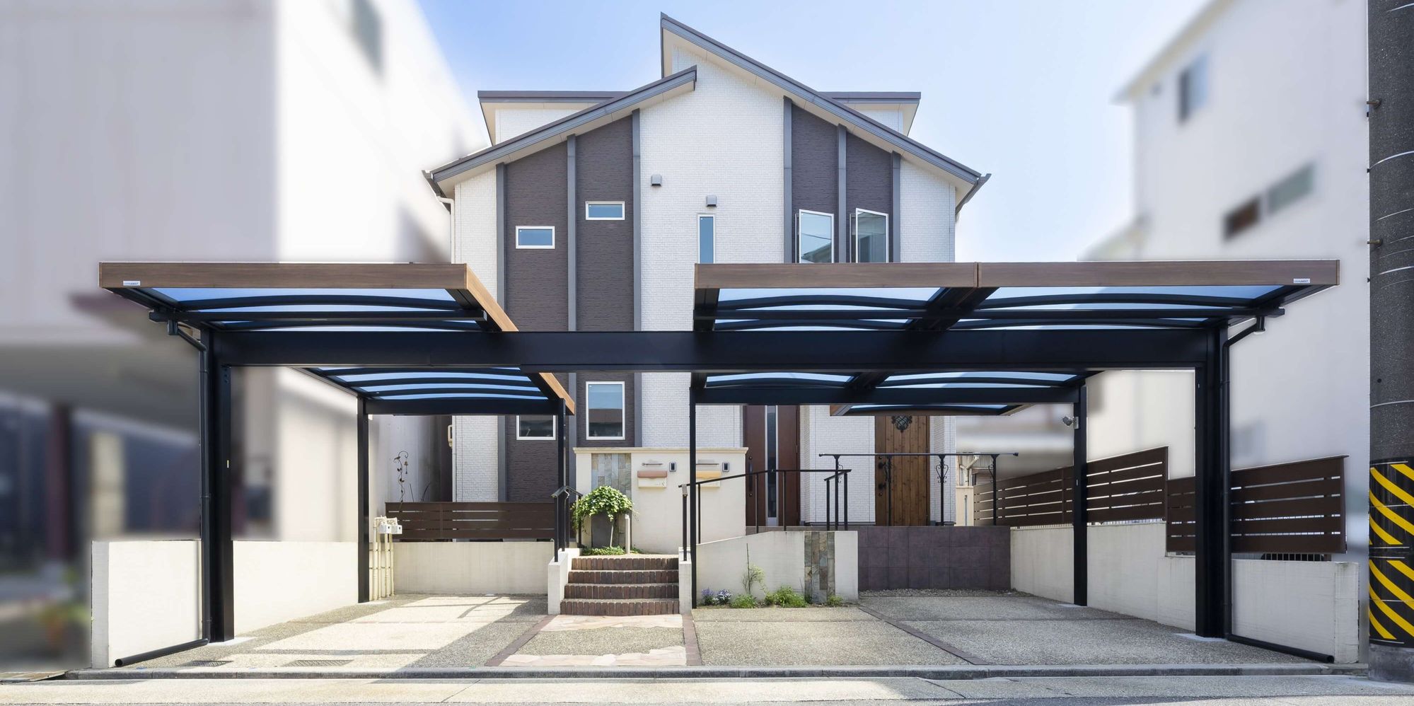愛知県 名古屋市 リフォーム 外構 リフォーム外構 カーポート エクステリア おしゃれ 高級感 三協アルミ アゼスト デザイン