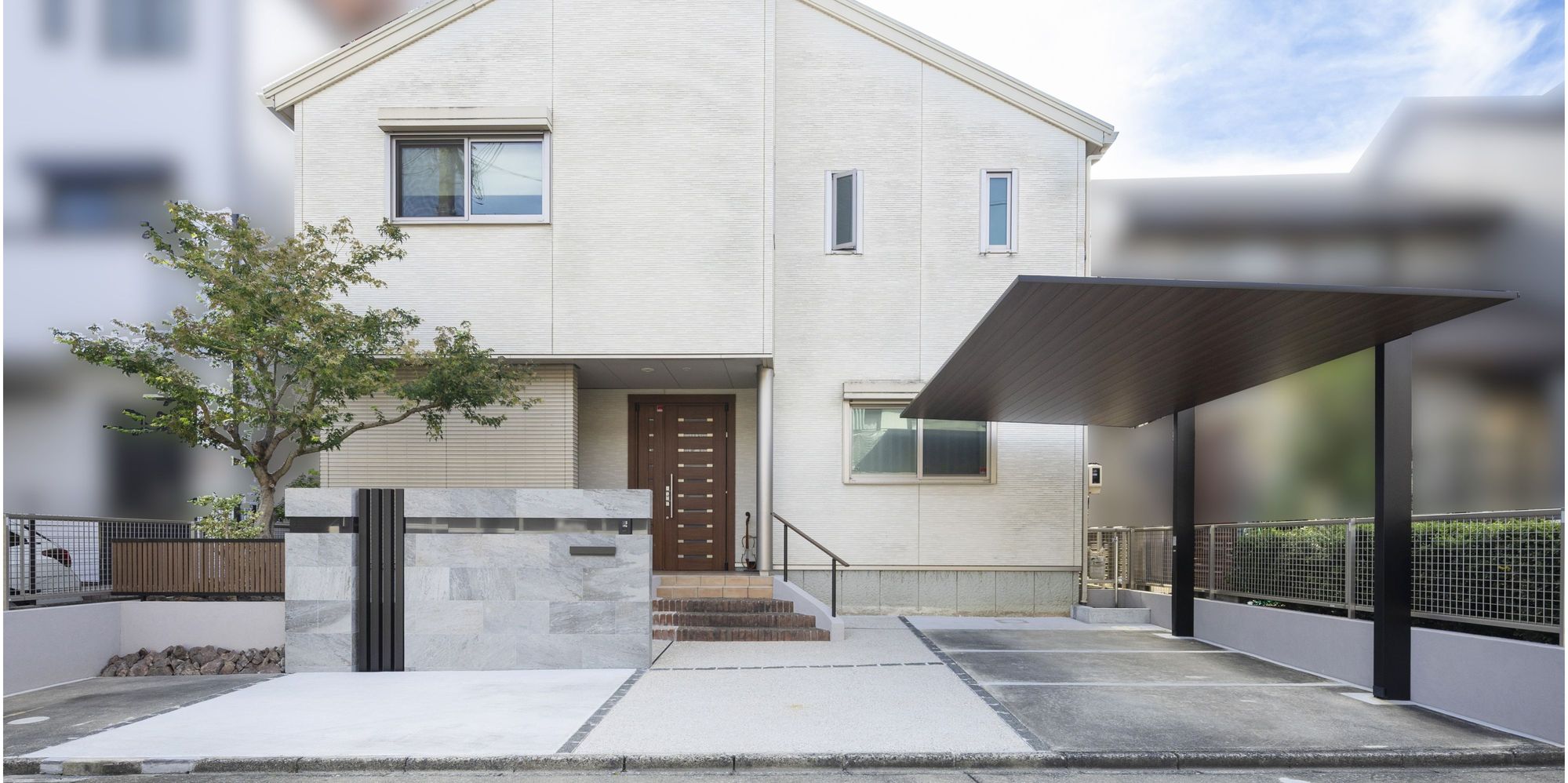 愛知県 名古屋市 外構 エクステリア リフォーム 駐車場 増設  スロープ 剪定 おしゃれ バリアフリー